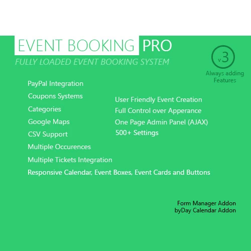 Event Booking Pro  WP Plugin [paypal or offline]
